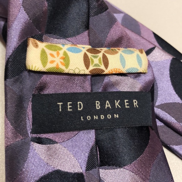 Ted Baker Tie-Purple/ Black - Picture 6 of 10
